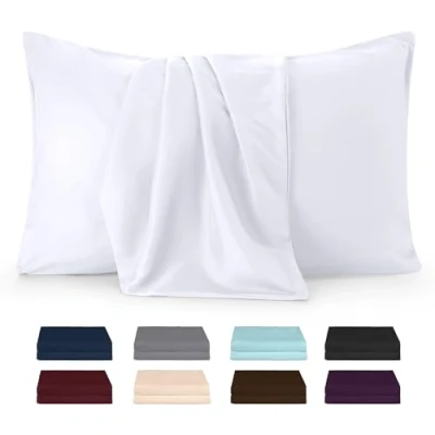 Image de Utopia Bedding Taies d&#039;oreiller 40 x 80 cm Lot de 2 en Microfibre Polyester brossé avec Fermeture par enveloppe Blanc