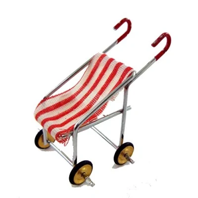 Image de Melody Jane Maison de Poupée Miniature Accessoire Pépinière Filles Jouet Bébé Chariot Poupées Poussette