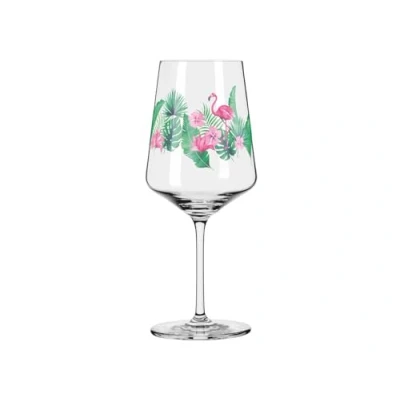Image de Ritzenhoff 2931014 Verre à apéritif 500 ml Série rosée d&#039;été Motif n 14 avec flamant rose coloré Made in Germany