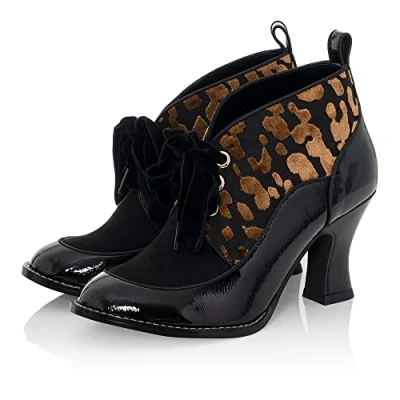 Image de Ruby Shoo Emma Bottes souples et confortables à talons mi hauts Bordeaux/noir/marron, noir/doré, 42 EU