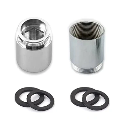 Image de HATOOLHA Lot de 2 adaptateurs robinet en laiton, extension robinet, 22 mm femelle vers mâle fileté pour purificateur d&#039;eau Argenté. 8120XTKJ
