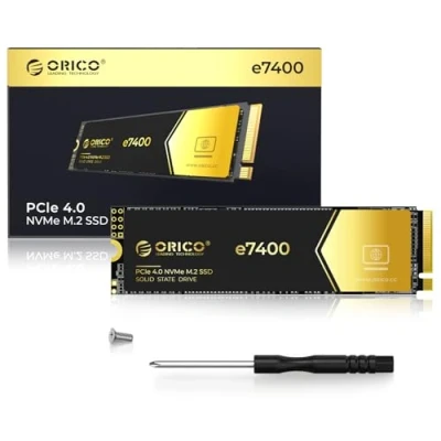 Image de ORICO SSD 1To NVMe M.2, PCIe 4.0X4 Jusqu&#039;à 7400MB/s M2 SSD, 3D NAND Flash M.2 2280 Disque Dur Interne, Compatible avec macOS Windows pour Joueurs et créateurs e7400