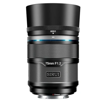 Image de SIRUI Sniper Objectif autofocus 75 mm, téléobjectif F1.2 APS C pour A5 A6 A7 FX A9 ZV E Series (monture E, noir)