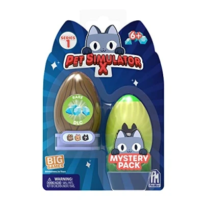 Image de Bizak Pet Simulator 64231801 Lot de 2 adorables Animaux Compagnie à l&#039;intérieur d&#039;œufs Surprises, Chiots, Chatons et Aussi Dragons Licornes, Collectionner, Comprend des Codes échangeables sur