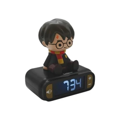 Image de Lexibook, Harry Potter, Réveil Veilleuse Personnage lumineux, Choix de 6 alarmes, effets sonores, Écran rétro éclairé, Horloge, Snooze, Noir, RL800HP