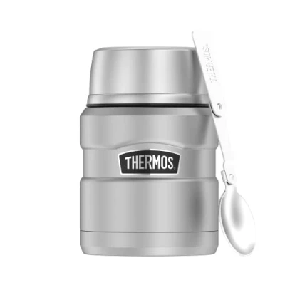 Image de Récipient alimentaire isotherme Stainless King, 0,47l, Acier inoxydable, Mattiert, 9,7x9,7x14,2 cm