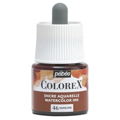 Image de Pébéo Encre Colorex 45 ML Sanguine Aquarelle orange Rendu Velouté Dessin Multi outil Tous Supports Sanguine, (Watercolor)