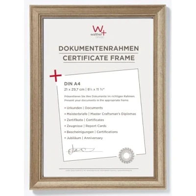 Image de walther design Cadre photo acier 21 x 29,7 cm (DIN A4) Lounge JA130D