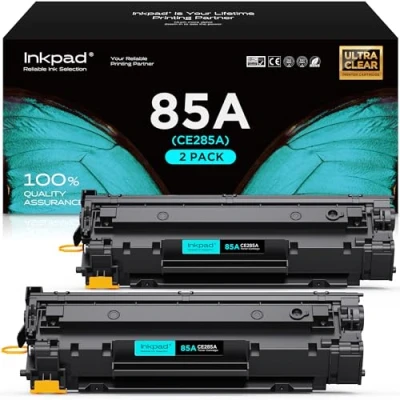 Image de iNKPAD Toner 85A Compatible avec HP CE285A pour Laserjet Pro P1102W P1102 M1212NF M1132 MFP M1217NFW M1212 M1130 P1100 M1136 M1210 M1210MFP M1134 M1134MFP (2 Noir)