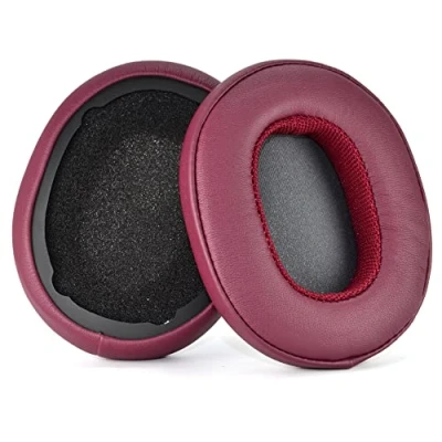 Image de Hesh 3 Coussinets de rechange en cuir protéiné compatibles avec Skullcandy Crusher Wireless Evo ANC Pièces réparation Noir
