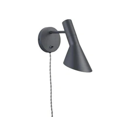 Image de B·LED BARCELONA LED BarcelonaLED Applique Murale avec Prise de Câble et Interrupteur Lampe Lecture Design Moderne Élégant Nordique Réglable Gris pour Chambre E27