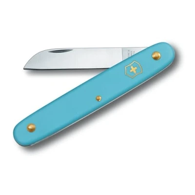 Image de Victorinox, Couteau de Jardin, Universel Multifonction, Léger, Swiss Made, 1 Fonctions, Lame droite, Bleu clair