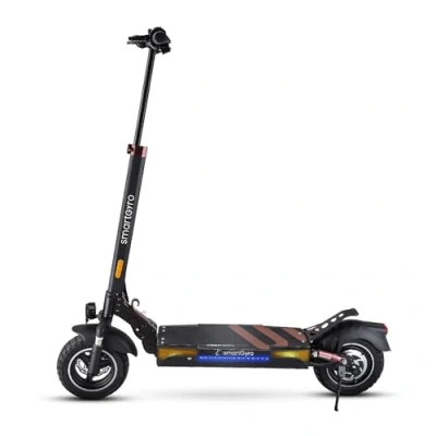 Image de SMARTGYRO Speedway Pro Trottinette électrique 1200 W avec 3 Vitesses, Batterie 15 000 mAh 48 V, Double Suspension renforcée, Freins à Disque, 4 Clignotants, Scooter Mixte, Noir