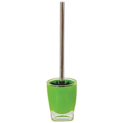 Image de MSV Brosse Wc avec support Acrylique &amp; Inox TAHITI Vert