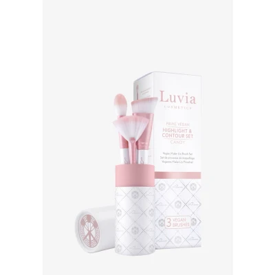 Image de Luvia Cosmetics Highlight &amp; Contour Set de brosses à maquillage, Taille: One Size, Pearl white/candy pink