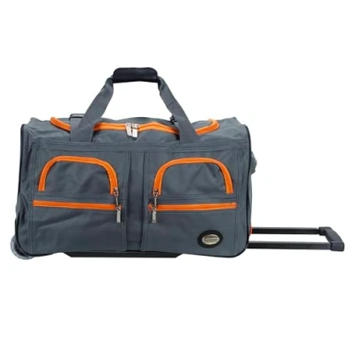 Image de Rockland Sac de Sport à roulettes, Charbon, Taille Unique, Melbourne Valise Rigide Extensible roulettes pivotantes