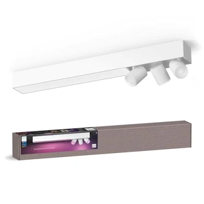Image de Philips Hue Spot pour plafond LED Centris, blanc, à 3 lampes, RVB CCT
