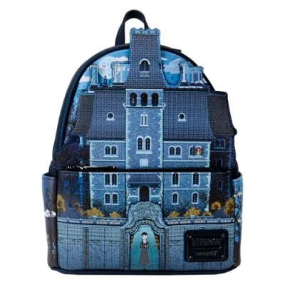 Image de Loungefly Wednesday Nevermore Academy Castle Glow Mini sac à dos, multicolore,