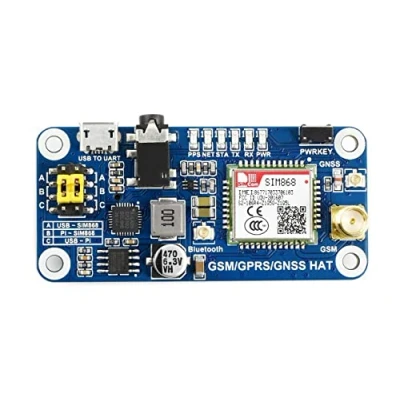 Image de Waveshare GSM/GPRS/GNSS Hat Expansion Board, with Low Power Consumption, Based on SIM868, Compatible Raspberry Pi