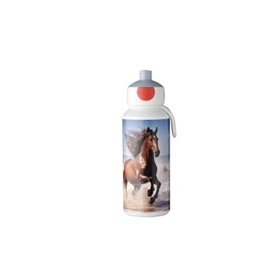 Image de Mepal Gourde Pop up Campus Étanche pour L&#039;école Réutilisable Enfant Sans BPA et Lavable au Lave Vaisselle 400 ml Wild Horse