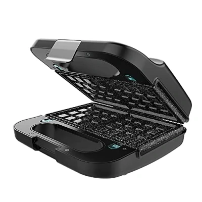 Image de Cecotec Rock&#039;nToast 4 en 1 1000 W de puissance, capacité pour 2 sandwichs, finitions acier inoxydable, plaques interchangeables avec revêtement pierre RockStone