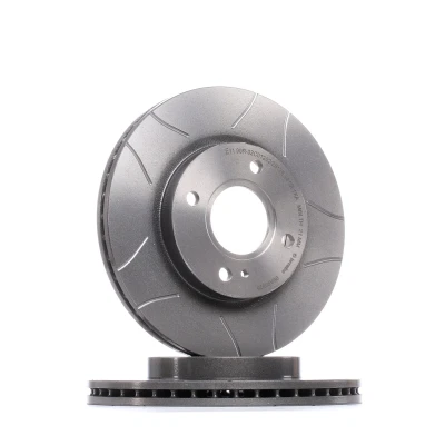 Image de BREMBO 09.A968.76 Disque de frein 258 23 4 ventilé l&#039;intérieur, fendu revêtu FORD: FIESTA 6, KA+ 3/5 portes, 6 Van