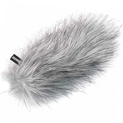 Image de keepdrum WS WH Pare vent en fourrure pour microphone NTG 1, 2 et de caméra Videomic