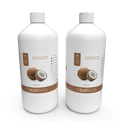 Image de 2000ml (2 X 1000ml) Suntana Noix de Coco Lumière 8% Dha Spray Tan Solution