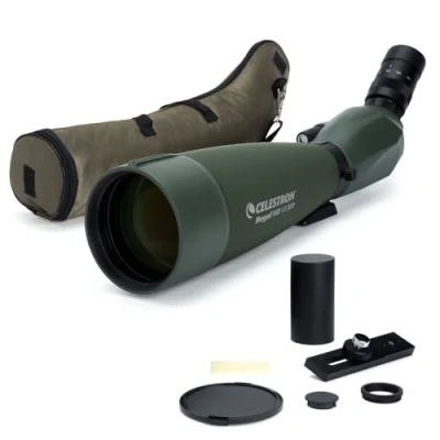 Image de Celestron 52306 Regal M2 22 67x100mm Ed Télescope d&#039;observation à Zoom Angulaire Optique Multicouche, Verre Prisme BaK 4, boîtier léger en Alliage de magnésium et étui Transport rembourré, Vert