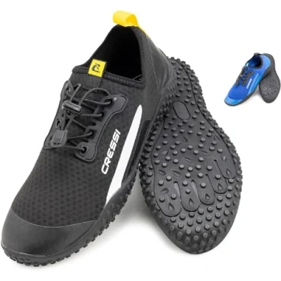 Image de Cressi Sonar Shoes Chaussure d&#039;Eau Adulte Unisexe en Tissu Microperforé, Noir/Jaune, 39 EU