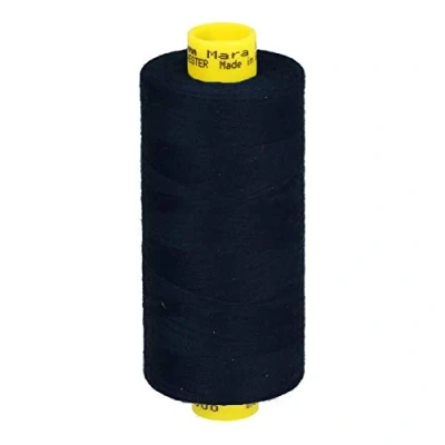 Image de Gütermann Mara 120 Fil à coudre universel en polyester 1000 m pour machine résistant aux UV Bleu foncé