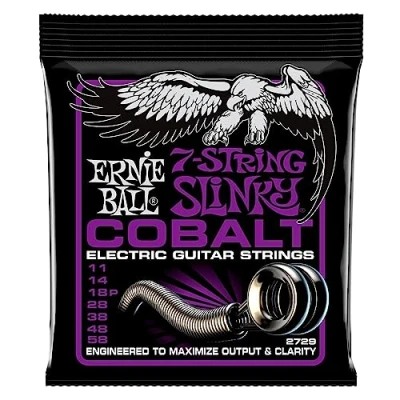 Image de Ernie Ball Power Slinky Cobalt Cordes pour guitare électrique à 7 cordes, calibre 11 58