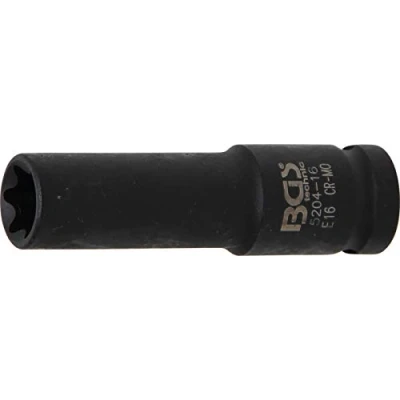 Image de BGS 5204 16 Douille à choc, profil E, longue 12,5 mm (1/2&quot;) E16