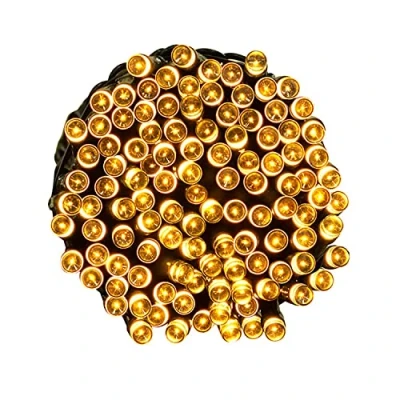 Image de Tuokay Guirlande Lumineuse avec Prise, 13m 100 LED 8 Modes de Scintillement, Lumières D&#039;intérieur à Cordes, Noël Décoratives pour Arbre Ornement Mariage (Blanc Chaud)