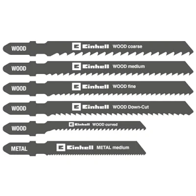 Image de kwb by Einhell Boîte de 10 lames scie sauteuse (10 scie, tige en T, convient pour le bois et métal, idéal une utilisation avec des appareils sans fil