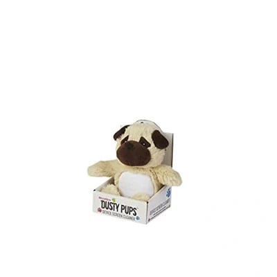 Image de Warmies Dusty Pups Pug Nettoyant d&#039;écran en Microfibre Douce pour téléphones, Ordinateurs Portables, tablettes