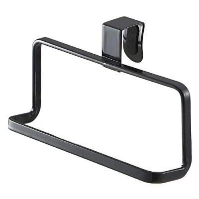 Image de Yamazaki 6780 Tower Porte Serviettes de Cuisine, Noir, Acier, Minimaliste, 16 x 7 9.5 c m