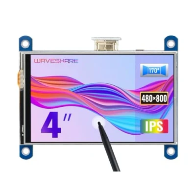Image de Waveshare 4inch Resistive Touch Screen HDMI LCD, 480 x 800 Pixels, IPS, Low Power Version, Compatible with Raspberry Pi Raspbian/Ubuntu/Kali/Retropie/PC Windows 11/10/8.1/8/7