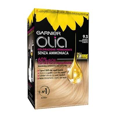 Image de teinture pour les cheveux coloration permanent sans ammoniaque olia blond chiarissimo d&#039;or n.9,3