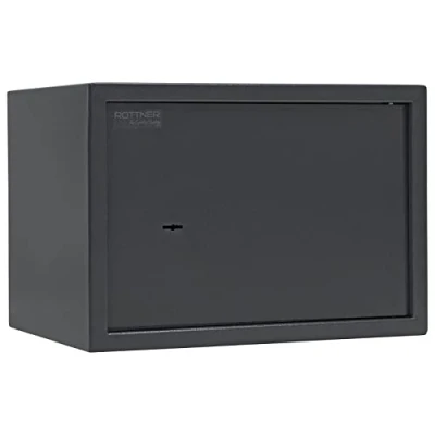 Image de Rottner Coffre fort Jupiter 4, serrure à double panneton, anthracite, l x H P 43 30 32 cm, avec matériel de fixation, étagère amovible, insert en feutre