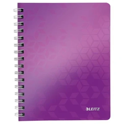 Image de Leitz, Cahier à spirales A5 PP ligné, 160 pages 80g/m², Leitz WOW, Violet, 46390062