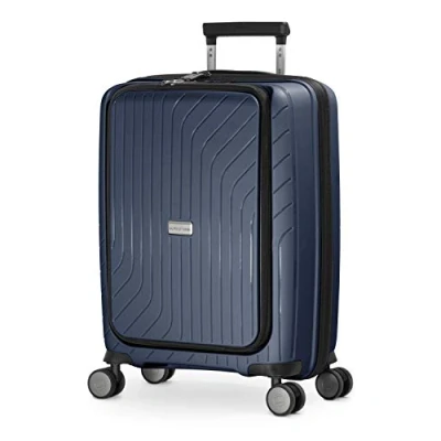 Image de Hauptstadtkoffer TXL Trolleys de Voyage en 3 Tailles, Coque Rigide polypropylène Robuste et léger, Bleu foncé, Laptop Rollkoffer, Valise à roulettes pour Ordinateur Portable