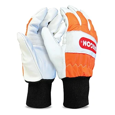 Image de Oregon Gants de Sécurité en Cuir pour Tronçonneuse, Protection la Main Gauche, Taille L (91305L)