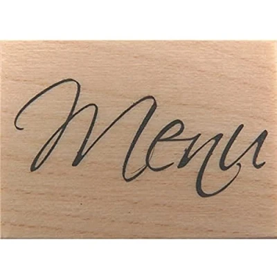 Image de Artemio ARTHB143 Menu Tampon B Texte Bois Multicolore 2,6 x 2,5 3,6 cm