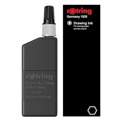 Image de Encre liquide rOtring Isograph en flacon, 23 ml, noire 194660