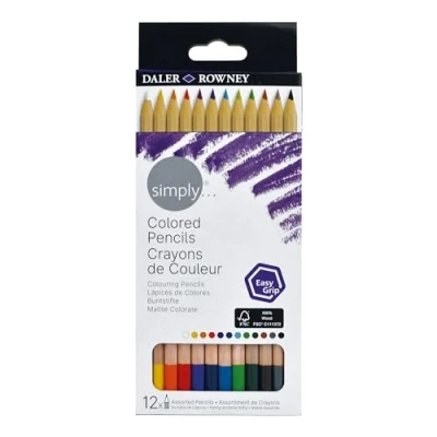 Image de Daler Rowney, Simply, papier pour techniques mixtes, texture légère, 160 g/m², collé, 1 côté, A4 21 x 29,7 cm, blanc, 30 feuilles