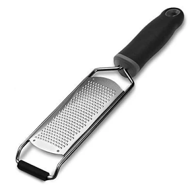 Image de Bi Komfort Râpe à Fromage et Zesteur de Citron, Fabriqué en INOX avec Poignée Caoutchouc Souple, Accessoire Cuisine Usages Multiples, Utilisation Facile Passe au Lave vaisselle