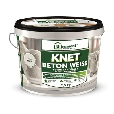 Image de Ultrament béton à Modeler Blanc, créatif, pâte Modeler, Base pour pigments, idéal Le Moulage et modelage, 2,5 kg