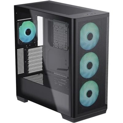 Image de APNX C1 Midi Tower ATX Gehäuse, Tempered Glass Schwarz
