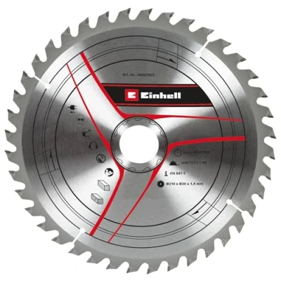 Image de kwb by Einhell lame de scie aux carbures tungstène (Ø 210 x 30 mm, 40 dents, pour différentes scies circulaires sur table, à onglet radiales et Einhell)